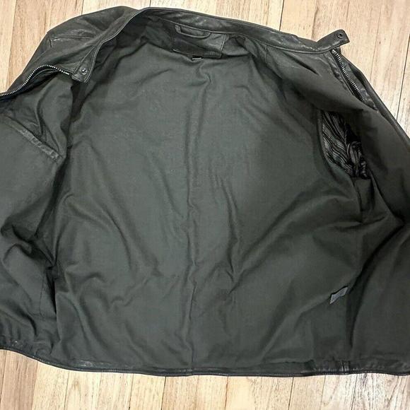 John Varvatos Sheepskin Leather Racer Jacket size 54 (L) - Picture 3 of 6